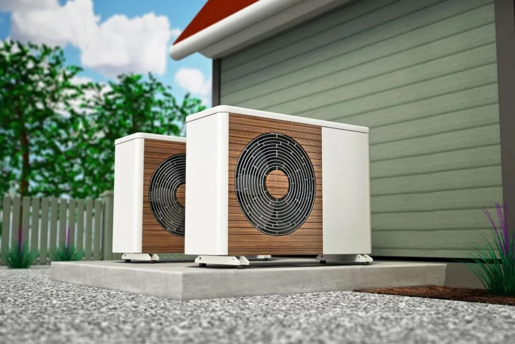 heat pump or ac units outside the house